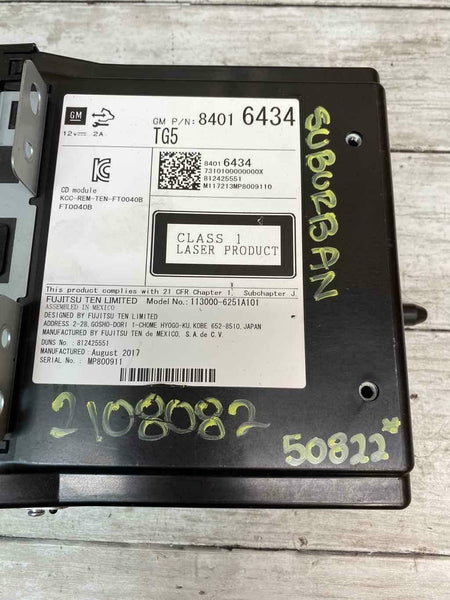 2017 2020 GMC SUBURBAN RADIO AUDIO DISC PLAYER ASSY OEM 84016434