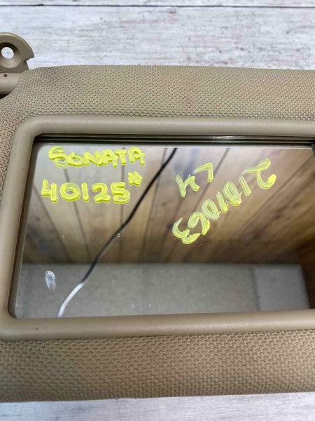 2015 2019 HYUNDAI SONATA VIN 2 SUN VISOR DRIVER SIDE BROWN COLOR OEM 85201C2000