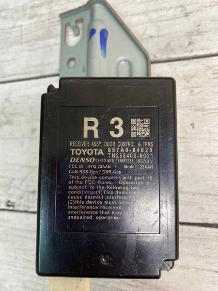 2019 TOYOTA TACOMA TPMS & DOOR CONTROL MODULE ASSY OEM 897A004020