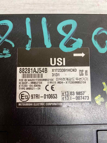13 14 SUBARU LEGACY THEFT LOCKING CONTROL MODULE OEM 88281AJ54B