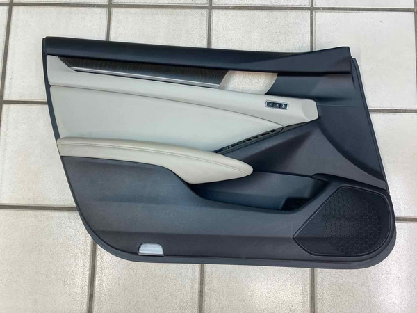 Moldura de panel de puerta para Honda Accord 2018, parte delantera izquierda, de cuero, OEM, gris, 83553TVAA01ZB