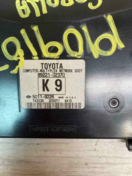 2014 2016 TOYOTA COROLLA MULTIPLEX BODY CONTROL MODULE OEM 8922102370