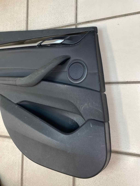 Moldura de panel de puerta BMW X1 16 21, parte trasera izquierda, interior, negra, OEM 51427438121