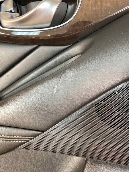 Moldura de panel de puerta Infiniti Q50 14 21, parte delantera izquierda, conjunto negro OEM 809014GA0A