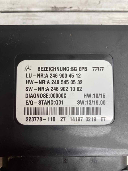 14 16 MERCEDES CLA CLASSE MÓDULO DE CONTROLE DO FREIO DE ESTACIONAMENTO OEM 2469004512
