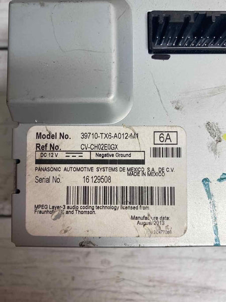 13 15 ACURA ILX US MARKET RÁDIO TELA DE EXIBIÇÃO ASSY OEM 39710TX6A01