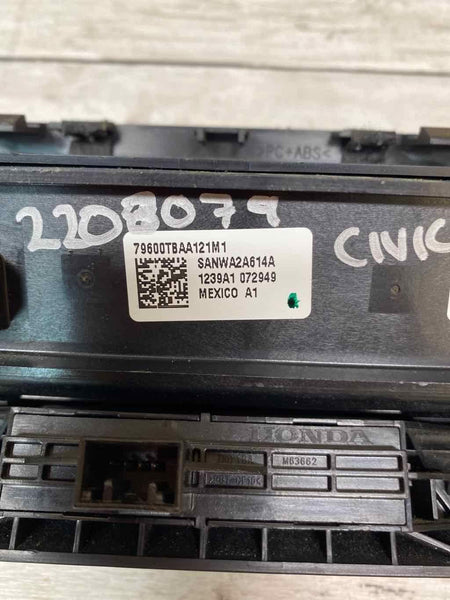 19 HONDA CIVIC EUA AMÉRICA DO NORTE LX HVAC AC AQUECEDOR PAINEL DE CONTROLE OEM 79600TBAA12