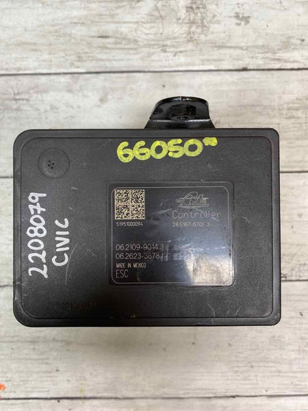 20 HONDA CIVIC 2.0L AT LX ANTI-LOCK BRAKE MODULE ABS PUMP ASSY OEM 57100TBGB12
