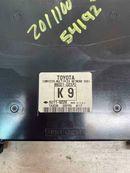 2014 TOYOTA COROLLA MÓDULO DE CONTROLE DE CORPO MULTIPLEX OEM 8922102370