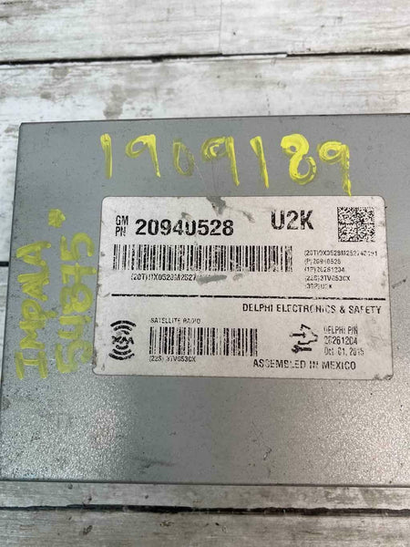 2006 2016 CHEVROLET IMPALA LIMITED RECEPTOR DE RÁDIO SATÉLITE OEM 20940528