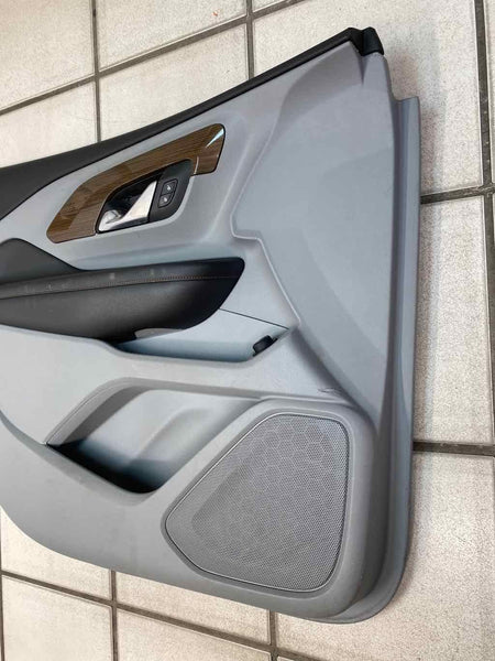 GMC Terrain door panel trim 18 20 front left side gray leather assy OEM 84266062