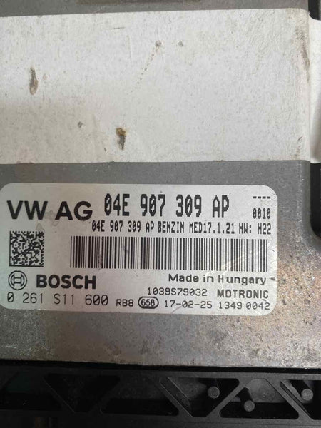 17 VOLKSWAGEN JETTA 1.4L ENG ID CZTA UNIDAD DE COMPUTADORA DEL MOTOR 04E907309AP TIENE UNA ABOLLADURA