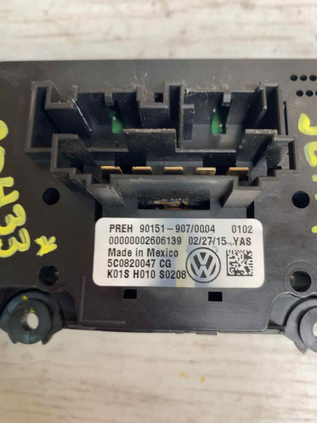 15 18 VOLKSWAGEN JETTA SEDAN HVAC AC AQUECEDOR PAINEL DE CONTROLE ASSY OEM 5C0820047CG
