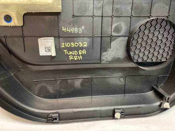 2018 2020 TOYOTA TUNDRA EXTENDED CAB REAR RIGHT DOOR TRIM PANEL ASSY 676300C330C2