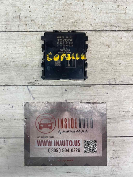 2021 TOYOTA COROLLA WINDSHIELD WASHER WIPER CONTROL MODULE ASSY OEM 8594012230