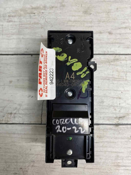 20 22 TOYOTA COROLLA SEDAN FRONT DRIVER MASTER WINDOW SWITCH ASSY OEM 848100R040