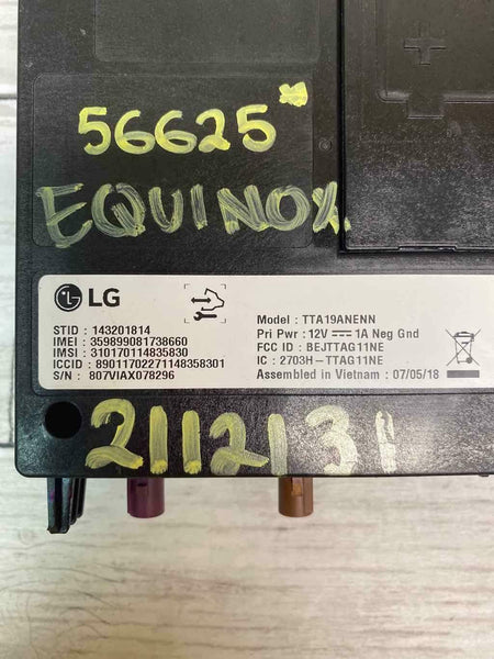 2019 2020 CHEVROLET EQUINOX TELEMATICS COMMUNICATION CONTROL MODULE OEM 84600180