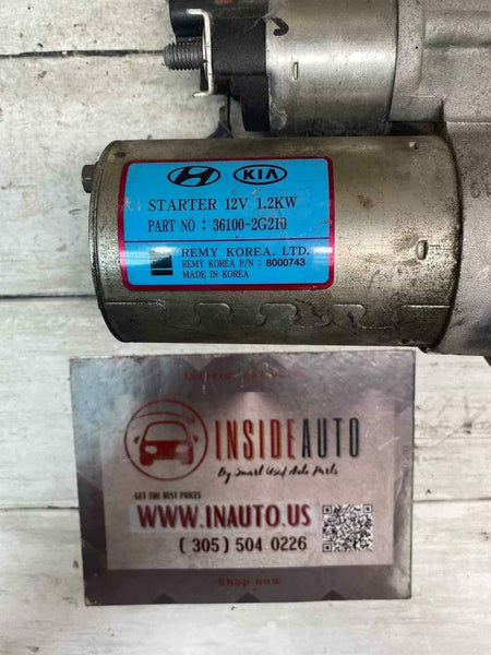 2015 2019 HYUNDAI SONATA 2.4L VIN F STARTER MOTOR ASSY OEM 361002G210