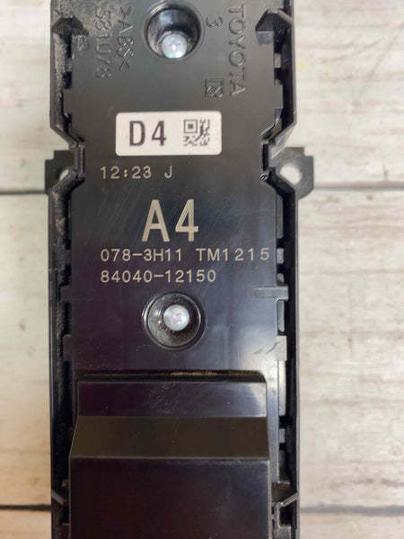 20 22 TOYOTA COROLLA SEDAN FRONT DRIVER MASTER DOOR SWITCH ASSY OEM 8404012150