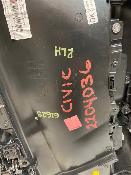 17 21 HONDA CIVIC HTBK REAR RIGHT INNER DOOR TRIM PANEL OEM CLOTH 83752TGGA01ZB