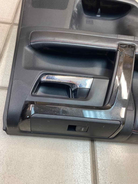 15 20 TOYOTA 4RUNNER PANEL DE MOLDURA DE PUERTA TRASERA IZQUIERDA CON COSTURAS ROJAS NEGRAS 6764035B50C0