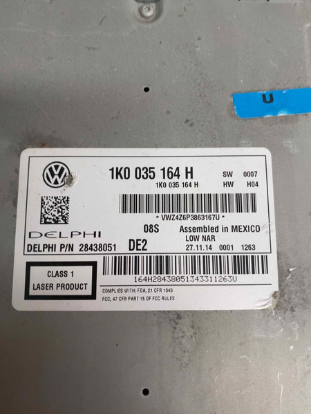 15 17 VOLKSWAGEN JETTA RADIO RECEIVER ASSY OE 1K0035164H