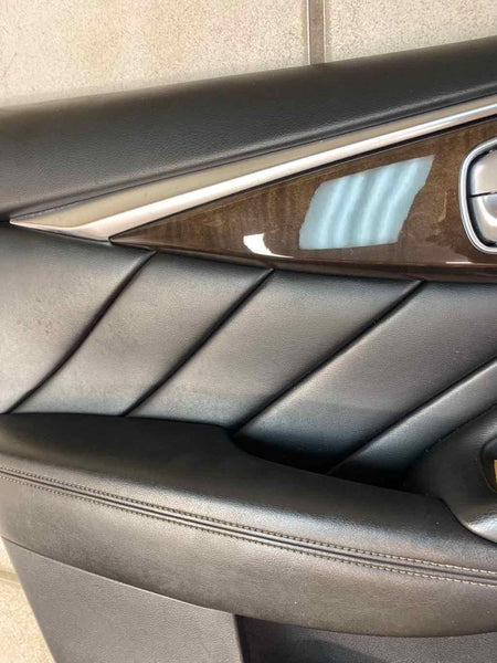 Moldura de panel de puerta Infiniti Q50 14 21, parte delantera izquierda, conjunto negro OEM 809014GA0A