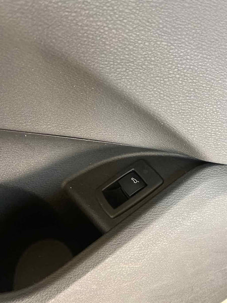 16 21 BMW X1 FRONT LEFT INNER DOOR TRIM PANEL OEM LEATHER BLACK 51417438069