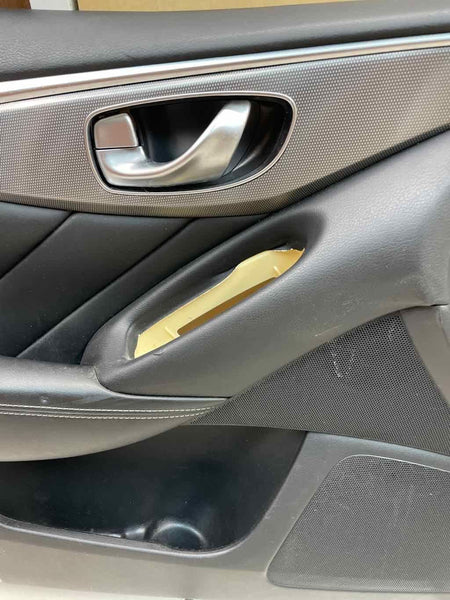 14 21 INFINITI Q50 PANEL DE MOLDURA DE PUERTA DELANTERA IZQUIERDA NEGRO OEM 809734GA0A