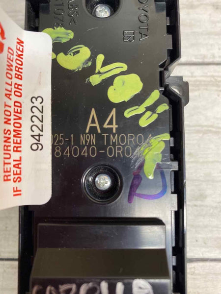 20 22 TOYOTA COROLLA SEDAN FRONT DRIVER MASTER WINDOW SWITCH ASSY OEM 848100R040