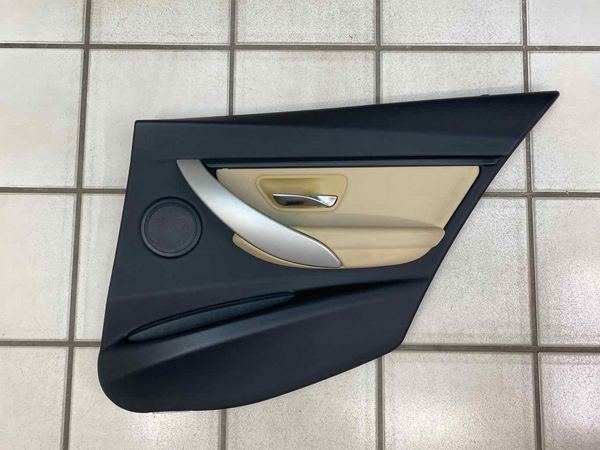 13 18 BMW 320I REAR RIGHT INNER DOOR TRIM PANEL OEM 51427280924