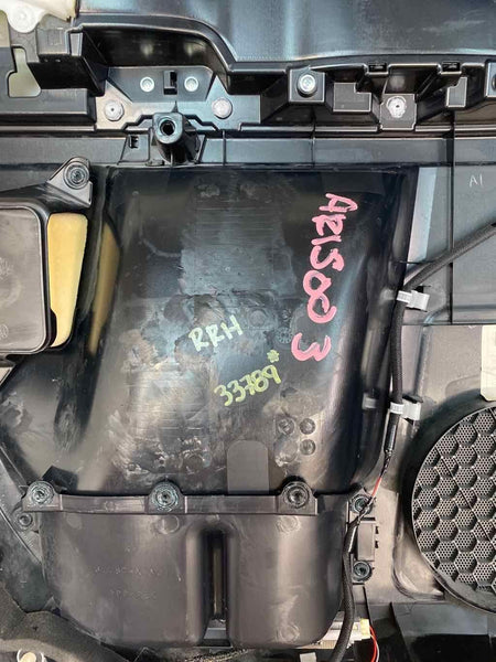 18 TOYOTA 4RUNER REAR RIGHT INNER DOOR TRIM PANEL BLACK RED STICHES 6763035C52C0