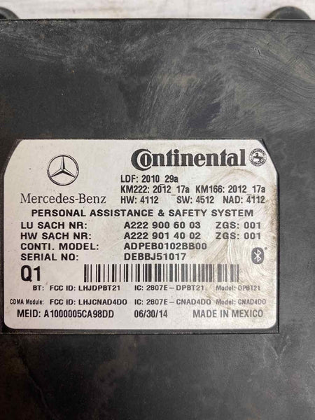 MERCEDES CLA250 2014 UNIDAD DE CONTROL TELEMÁTICO DE COMUNICACIÓN OEM A2229006003