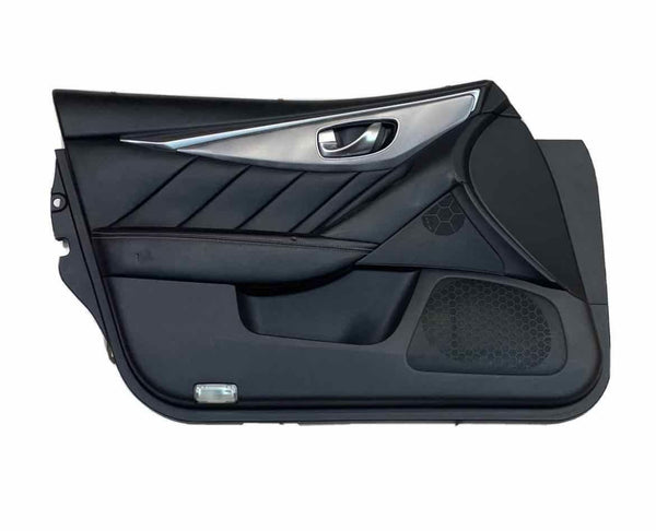 14 21 INFINITI Q50 PANEL DE MOLDURA DE PUERTA DELANTERA IZQUIERDA NEGRO OEM 809734GA0A