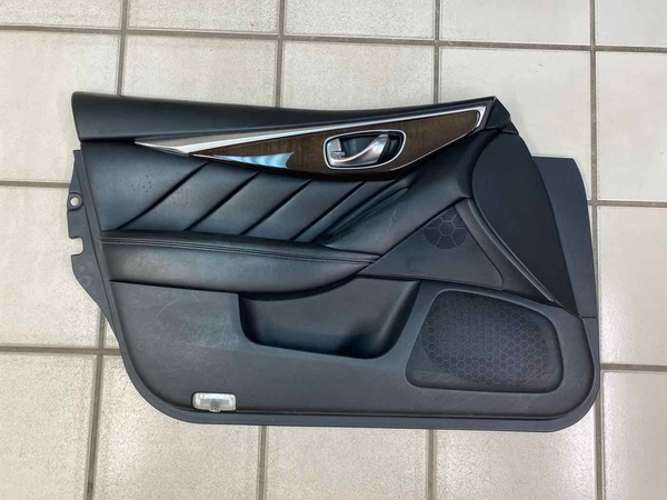 Moldura de panel de puerta Infiniti Q50 14 21, parte delantera izquierda, conjunto negro OEM 809014GA0A