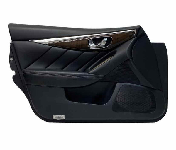 Moldura de panel de puerta Infiniti Q50 14 21, parte delantera izquierda, conjunto negro OEM 809014GA0A