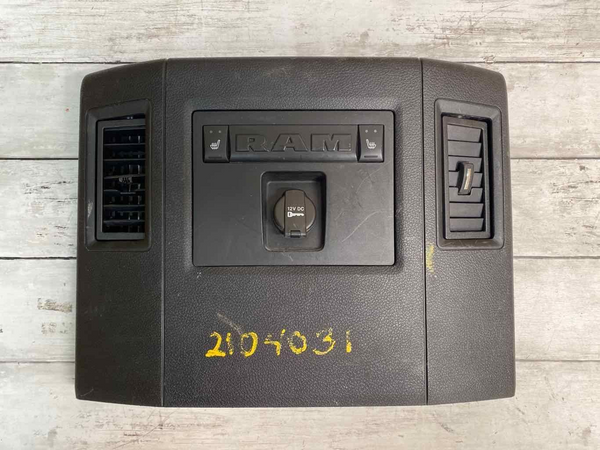2014 DODGE RAM 1500 PICKUP REAR VENT PANEL WITH HEATED SEAT SWITCHES ASSY OEM