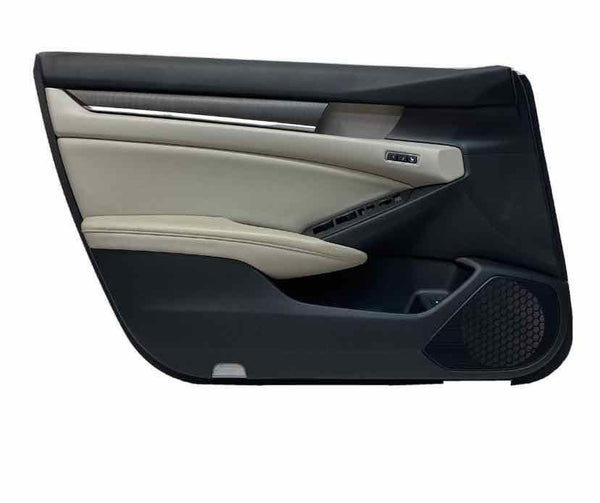 Moldura de panel de puerta para Honda Accord 2018, parte delantera izquierda, de cuero, OEM, gris, 83553TVAA01ZB