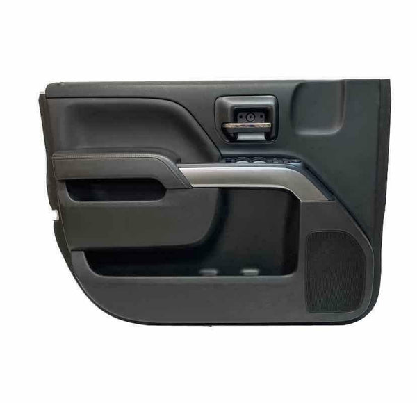 2016 2018 CHEVROLET SILVERADO FRONT LEFT DRIVER SIDE DOOR TRIM PANEL BLACK 23475019