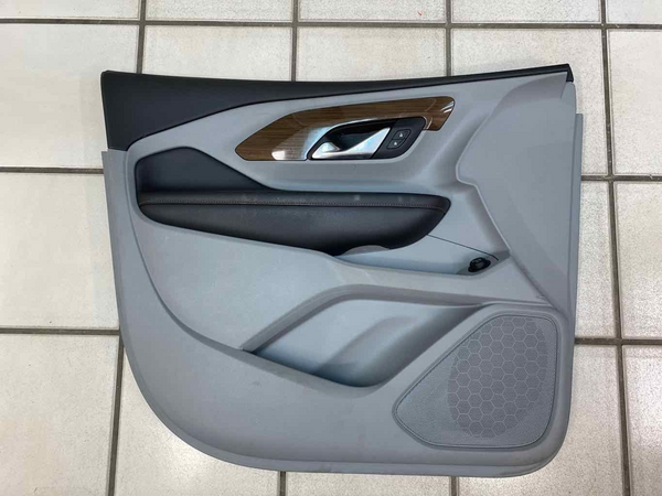 GMC Terrain door panel trim 18 20 front left side gray leather assy OEM 84266062